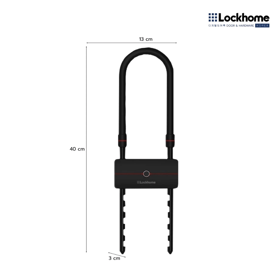 กุญแจจักรยาน แบบสแกนลายนิ้วมือ LOCKHOME รุ่น LH685 ปลดล็อกผ่านบลูทูธ กันน้ำ IP67